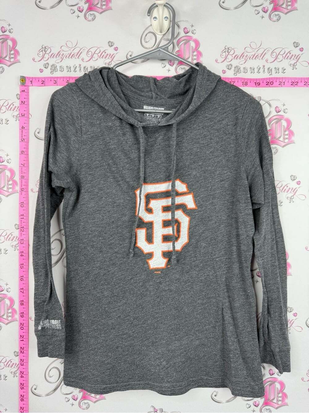 San Francisco Giants Women's Gray Long Sleeve Hooded Tee